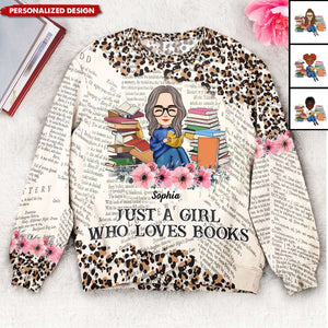 Just A Girl Who Loves Books-Personalized Sweatshirt
