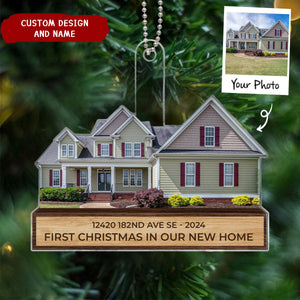 Personalized Our House Photo Upload Christmas Ornament