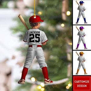Personalized Kid Baseball Player Christmas Ornament Gift For Baseball Lover-New Release