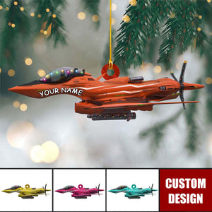 Fighter aircraft Personalized Christmas Ornament - 2024 New Release