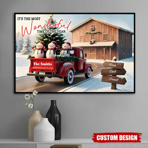 Personalized It's The Most Time Of The Year Family Poster