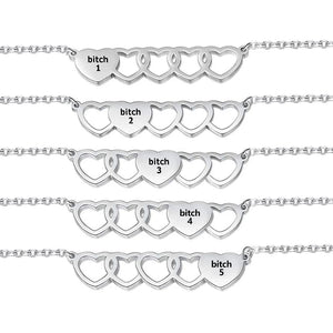 For Friend-You're My Favorite B*ch Heart Set Bracelet