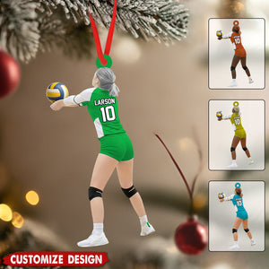 Personalized Volleyball Player Christmas Ornament - Gift For Volleyball Player
