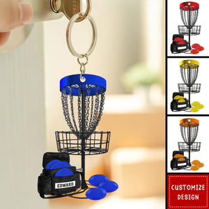 Personalized Disc Golf Keychain - Gift for Disc Golf Lover - New Release