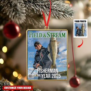 Personalized Photo Fishing Lover Christmas Ornament - Gifts For Fishing Lover