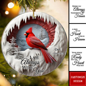 New Release - Your Wings Were Ready But My Heart Was Not - Personalized Cardinal Memorial Acrylic Ornament
