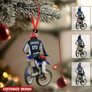 Personalized Motocross Christmas Ornament-Gift for Dirt Bike Riders and Fans