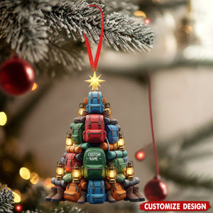 Personalized Camping Christmas Ornament, Backpack Tree Keepsake, Camper Christmas Gift, Adventure Lovers Gifts, Hiking Ornament