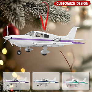 Personalized Airplane Christmas Ornament - Gift For Aviation Lover