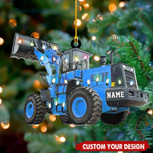 Personalized Bulldozer Christmas Ornaments Gift For Heavy Equipment Lovers - New Release