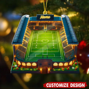 Personalized Christmas American Football Stadium Ornament - Gift For Football Lovers - 2024 New Release