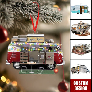 Personalized Camper Van Christmas Ornament, Gift For Travelers, Camper
