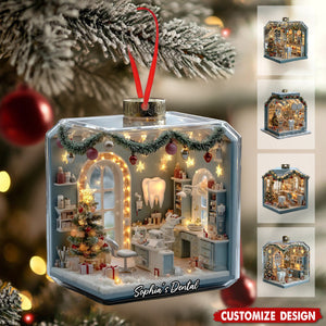 Personalized Dentist Office Christmas Ornament - Gift For Dentisit