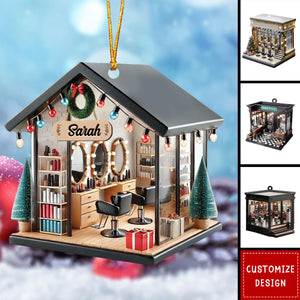 2025 New Release Personalized Hair Salon Acrylic Ornament Gift For Hairdresser