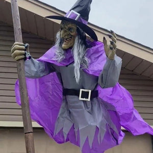 Halloween Props Garden Flying Witch