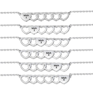 For Friend-You're My Favorite B*ch Heart Set Bracelet