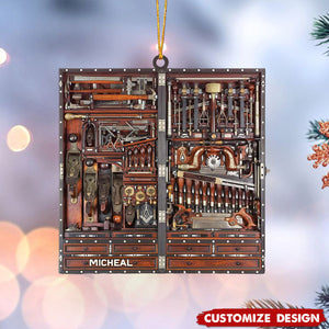 New Release Personalized Carpenter Tool Box Christmas Ornament