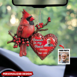 Forever In My Heart-Personalized Acrylic Car Hanger-Memorial Gift