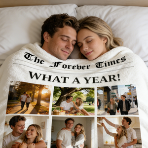 Personalized Newspaper Couple Blanket