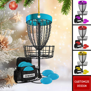 Personalized Disc Golf Christmas Ornament Gift for Disc Golf Lover - New Release