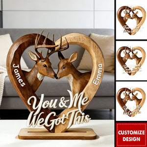 Personalized You & Me Wooden Plaque - Gift For Couple