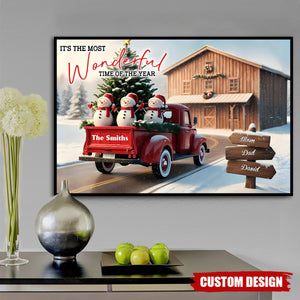 Personalized It's The Most Time Of The Year Family Poster
