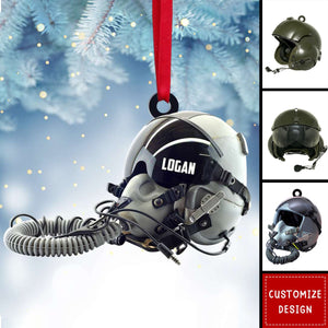 New Release Personalized Military Flight Helmet Ornament