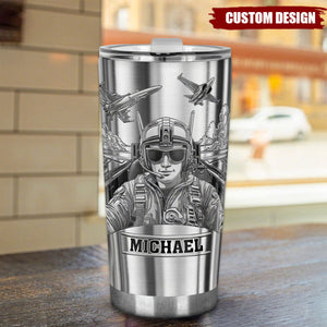 The Sky Is Not The Limit - Personalized Pilot Tumbler