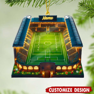 Personalized Christmas American Football Stadium Ornament - Gift For Football Lovers - 2024 New Release