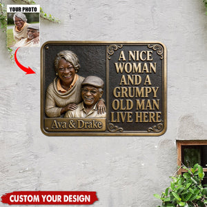 Custom From Any Photo - Personalized Couple Cut Metal Sign