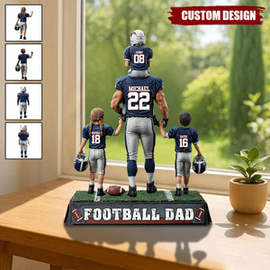 Football Dad - Personalized Football Custom Shaped Acrylic Plaque