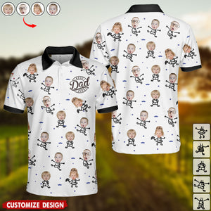 Best Dad Ever Gift For Dad, Grandpa - Personalized Photo Polo Shirt