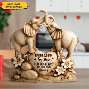 Elephant Couple - Personalized Acrylic Plaque