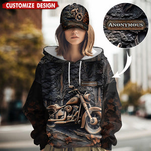 Time To Ride - Personalized Biker All Over Print Hoodie