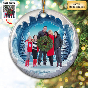 Family Photo Personalized Ceramic Ornament - New Release