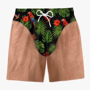 Personalized Funny Men Swim Trunks - Summer Vacation And Travel Gifts For Men - Looking Good Naturally