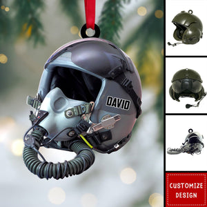 New Release Personalized Military Flight Helmet Ornament
