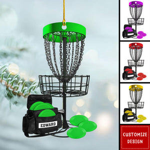 Personalized Disc Golf Christmas Ornament Gift for Disc Golf Lover - New Release