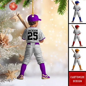 Personalized Kid Baseball Player Christmas Ornament Gift For Baseball Lover-New Release