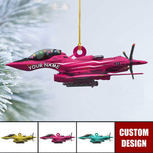Fighter aircraft Personalized Christmas Ornament - 2024 New Release