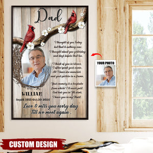 Love And Miss You Every Day - Personalized Memorial Poster, Sympathy Gift