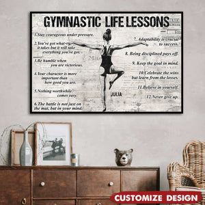 Gymnastic Life Lessons Girl Poster - Gift For Gymnastics Lovers