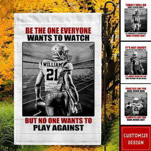 Personalized American Football Flag - Gift For American Football Player