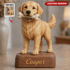 Personalized Portrait 2D Wooden Sign - Gift For Couple,Family,Grandma,Mom,Kid,Dog Cat Lovers