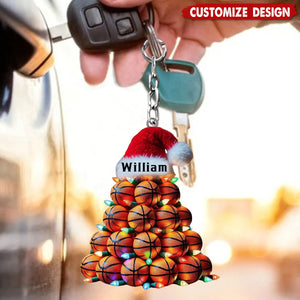 Personalized Basketball Keychain-Gift for Basketball Fans