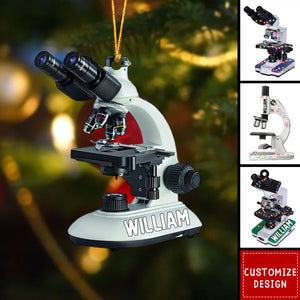 Personalized Medical Microscope Christmas Ornament - New Release
