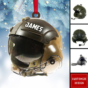 New Release Personalized Military Flight Helmet Ornament