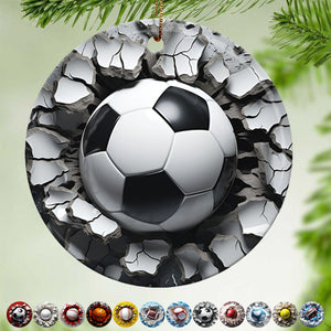 12 Sports Balls Ceramic Ornament - 2024 New Release