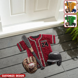 Personalized Baseball Doormat/ Rug - Gift For Baseball Lovers