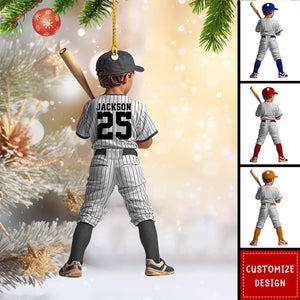 Personalized Kid Baseball Player Christmas Ornament Gift For Baseball Lover-New Release